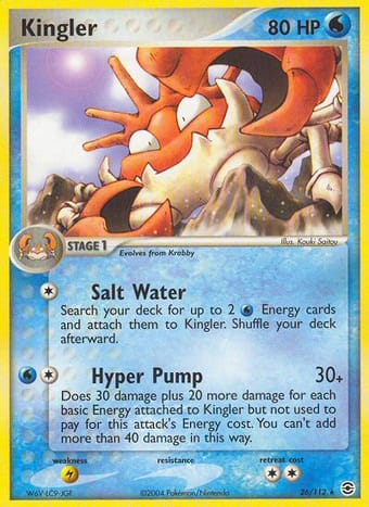 Kingler EX FireRed & LeafGreen Pokemon Card