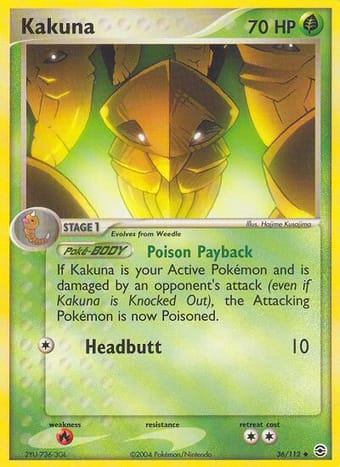 Kakuna EX FireRed & LeafGreen Pokemon Card