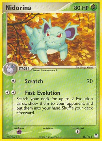 Nidorina EX FireRed & LeafGreen Pokemon Card