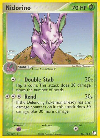 Nidorino EX FireRed & LeafGreen Pokemon Card