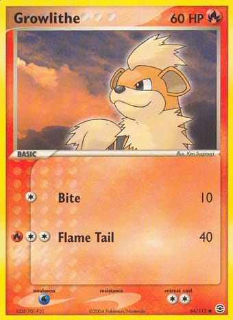 Growlithe EX FireRed & LeafGreen Pokemon Card