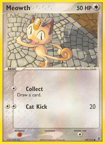Meowth EX FireRed & LeafGreen Pokemon Card