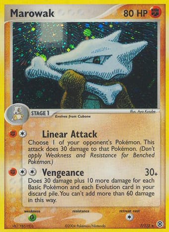 Marowak EX FireRed & LeafGreen Pokemon Card