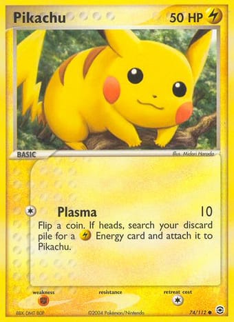 Pikachu EX FireRed & LeafGreen Pokemon Card
