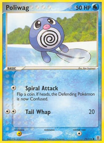 Poliwag EX FireRed & LeafGreen Pokemon Card