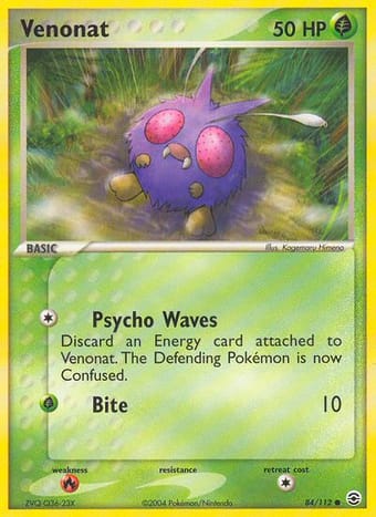 Venonat EX FireRed & LeafGreen Pokemon Card