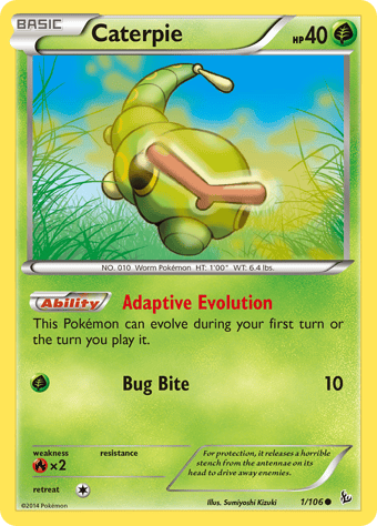 Caterpie Flashfire Pokemon Card