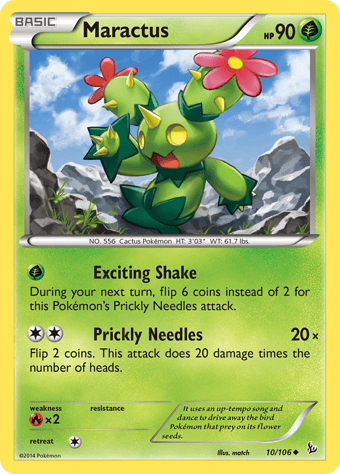 Maractus Flashfire Pokemon Card