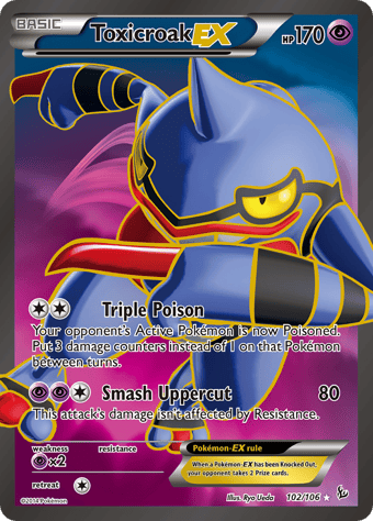 Toxicroak-EX Flashfire Pokemon Card