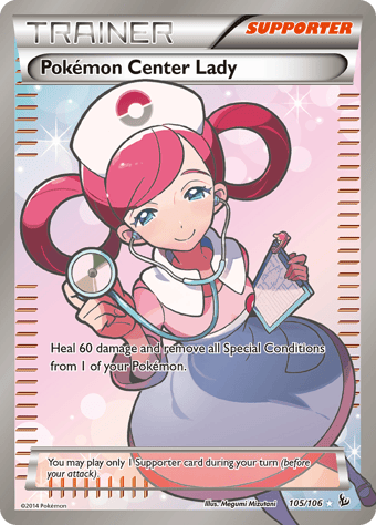 Pokemon Center Lady Flashfire Pokemon Card