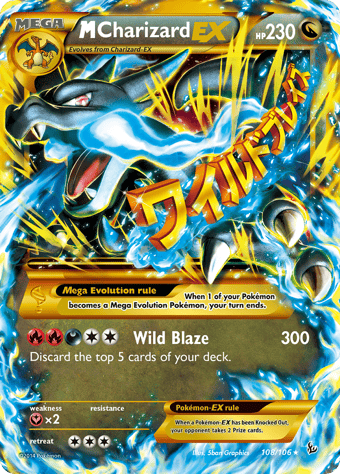 M Charizard-EX Flashfire Pokemon Card