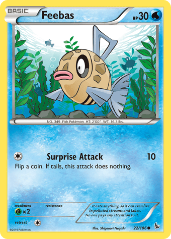 Feebas Flashfire Pokemon Card