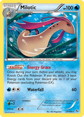 Milotic Flashfire Pokemon Card