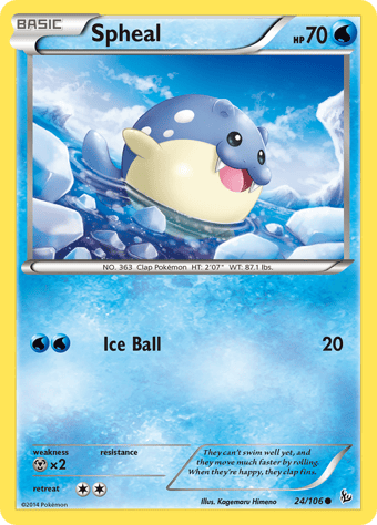 Spheal Flashfire Pokemon Card