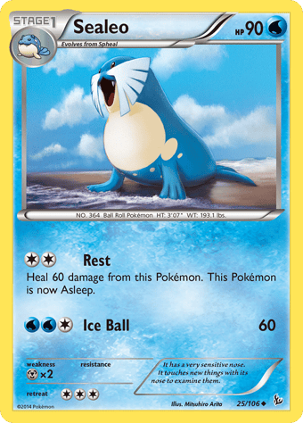 Sealeo Flashfire Pokemon Card