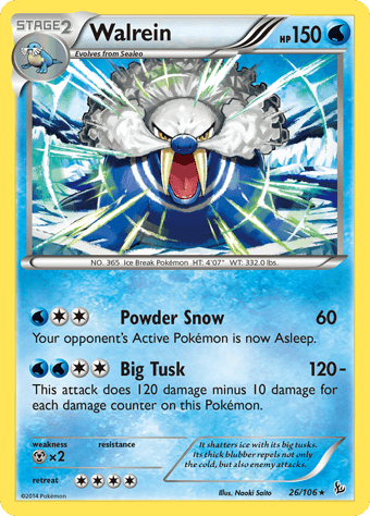 Walrein Flashfire Pokemon Card