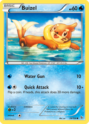 Buizel Flashfire Pokemon Card