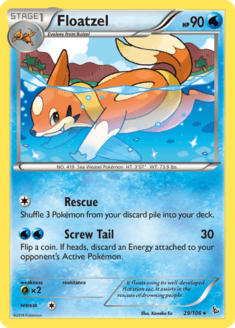 Floatzel Flashfire Pokemon Card