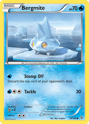 Bergmite Flashfire Pokemon Card