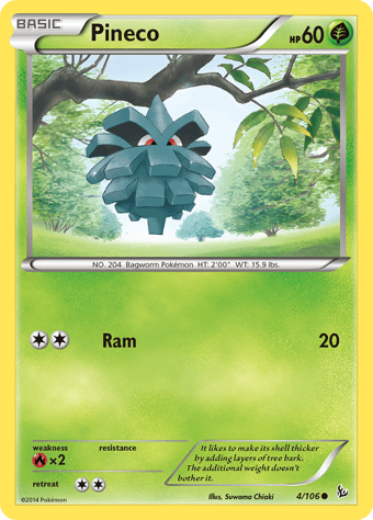 Pineco Flashfire Pokemon Card
