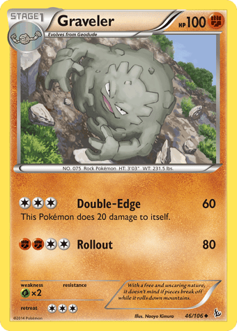 Graveler Flashfire Pokemon Card