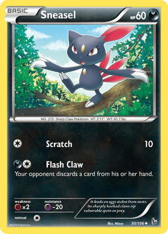 Sneasel Flashfire Pokemon Card