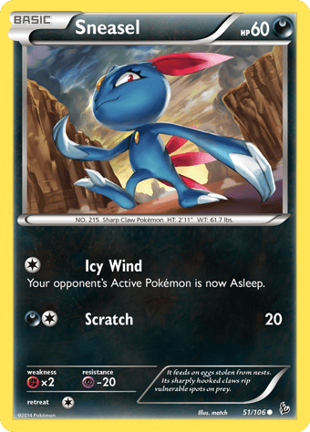 Sneasel Flashfire Pokemon Card