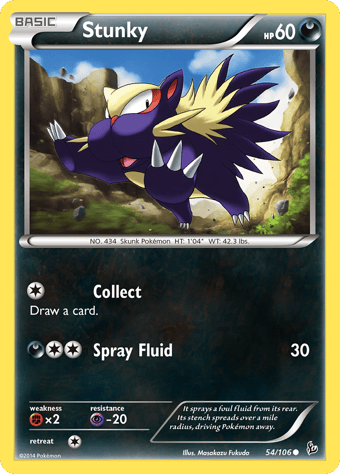 Stunky Flashfire Pokemon Card