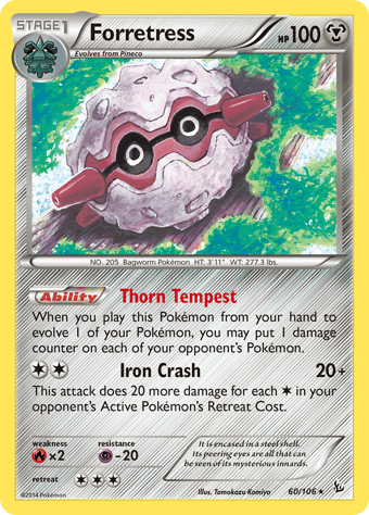 Forretress Flashfire Pokemon Card