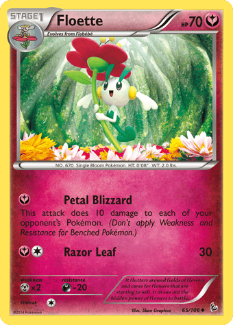 Floette Flashfire Pokemon Card