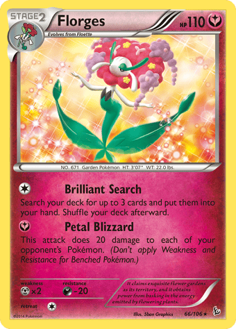 Florges Flashfire Pokemon Card