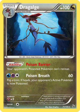 Dragalge Flashfire Pokemon Card