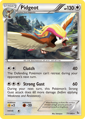 Pidgeot Flashfire Pokemon Card
