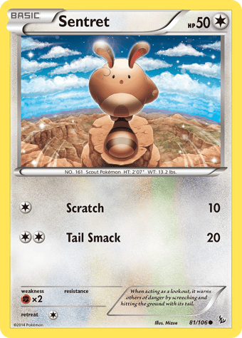 Sentret Flashfire Pokemon Card