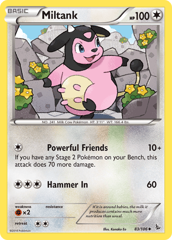 Miltank Flashfire Pokemon Card