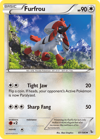 Furfrou Flashfire Pokemon Card