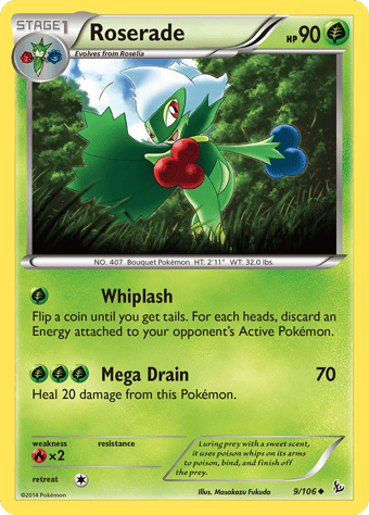 Roserade Flashfire Pokemon Card