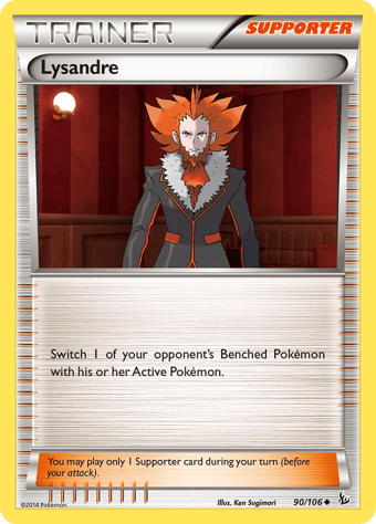 Lysandre Flashfire Pokemon Card