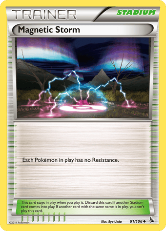 Magnetic Storm Flashfire Pokemon Card
