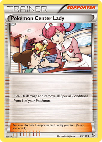 Pokemon Center Lady Flashfire Pokemon Card