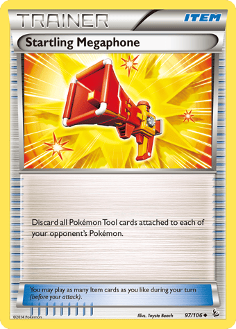 Startling Megaphone Flashfire Pokemon Card