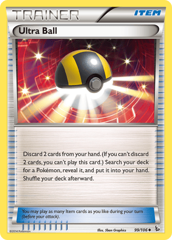 Ultra Ball Flashfire Pokemon Card