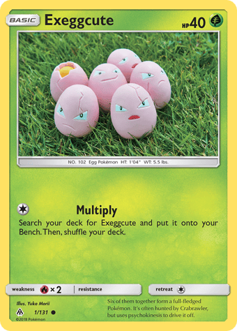 Exeggcute Forbidden Light Pokemon Card