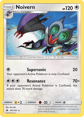 Noivern Forbidden Light Pokemon Card
