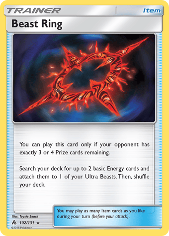 Beast Ring Forbidden Light Pokemon Card