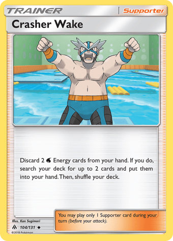 Crasher Wake Forbidden Light Pokemon Card