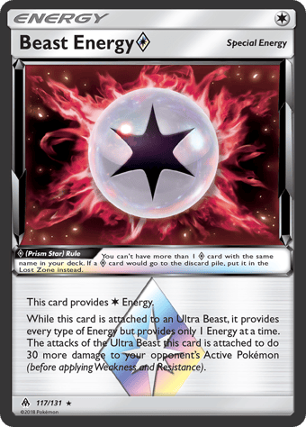 Beast Energy ◇ Forbidden Light Pokemon Card