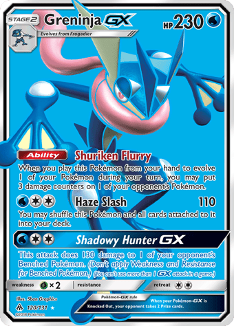 Greninja-GX Forbidden Light Pokemon Card