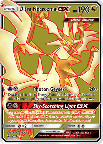 Ultra Necrozma-GX Forbidden Light Pokemon Card