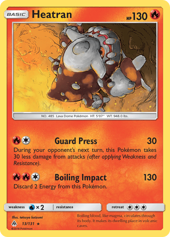 Heatran Forbidden Light Pokemon Card